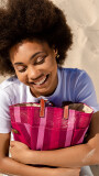 BOLSA MATERA AFRODITA FUCSIA TANNAT Y GUINDA