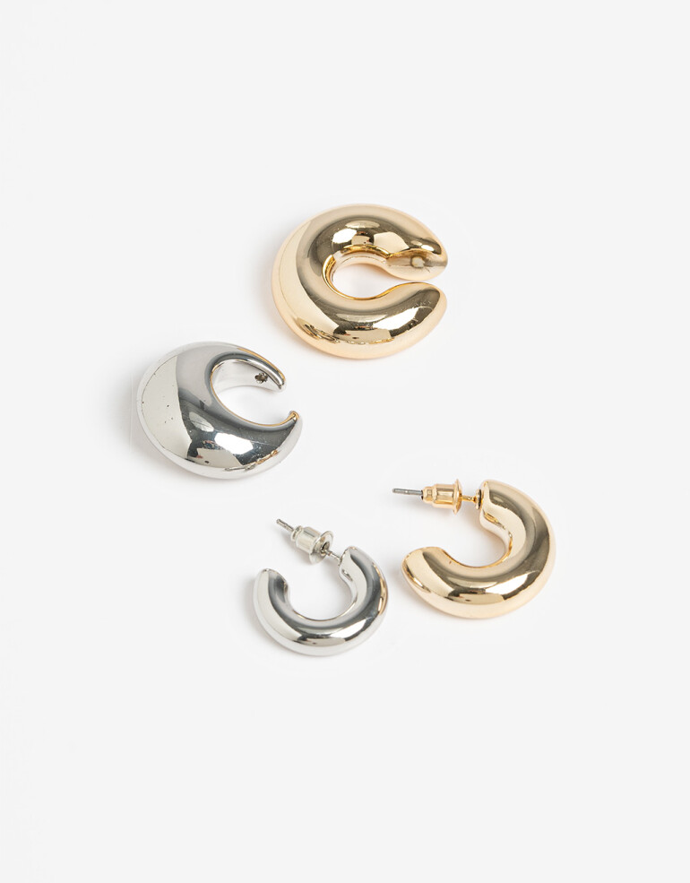 Aros Sets Metal Set De Aros Biplating - Dorado