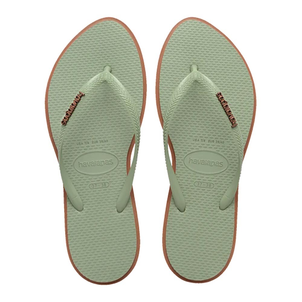 Sandalias Havaianas Slim Point FC Mujer Rust/Smoke Green