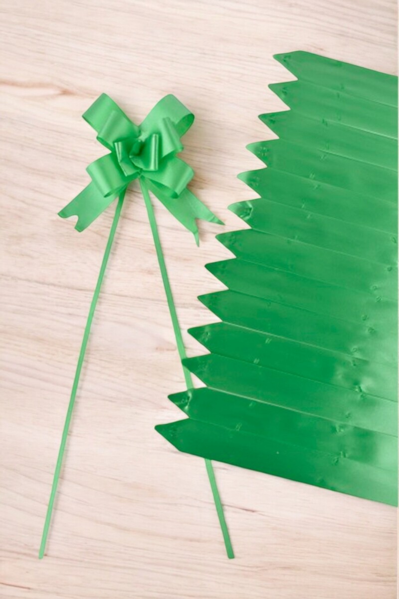 Pack x 200 - moño magico 2x39 cm - VERDE 