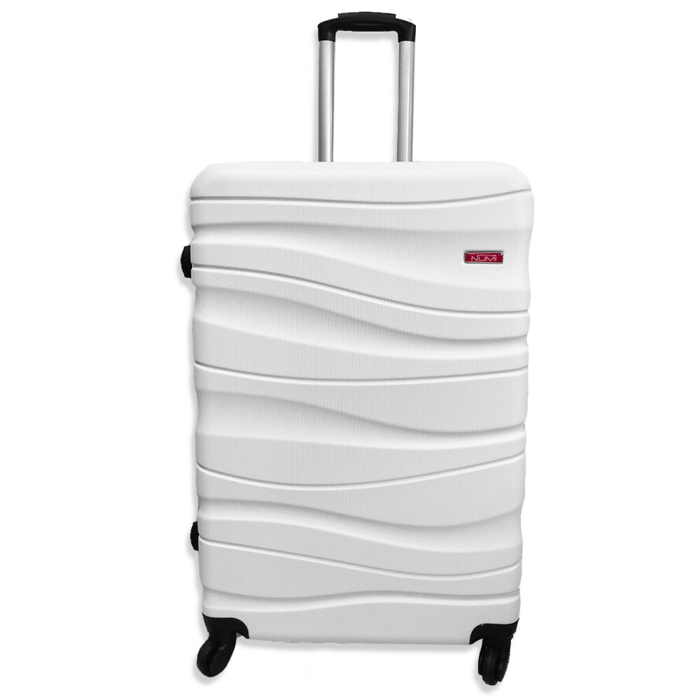 Valija Grande 4 Ruedas Rígida Mango Telescópico Blanco