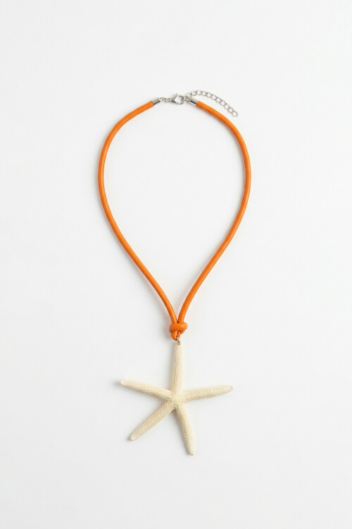 Collar estrella de mar Alma lavada crudo