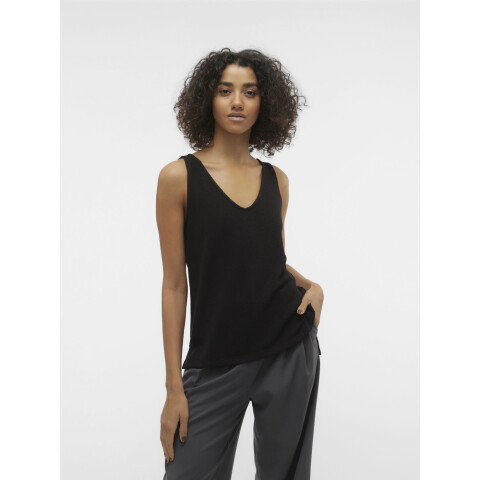 VMEDDIE SL U-NECK TANK TOP GA EXC BLACK