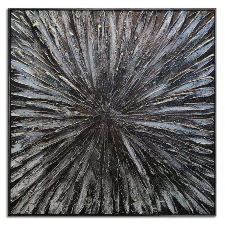 Cuadro Canvas 60X60Cm Marco Pintura Flor Grande Cuadro Canvas 60X60Cm Marco Pintura Flor Grande
