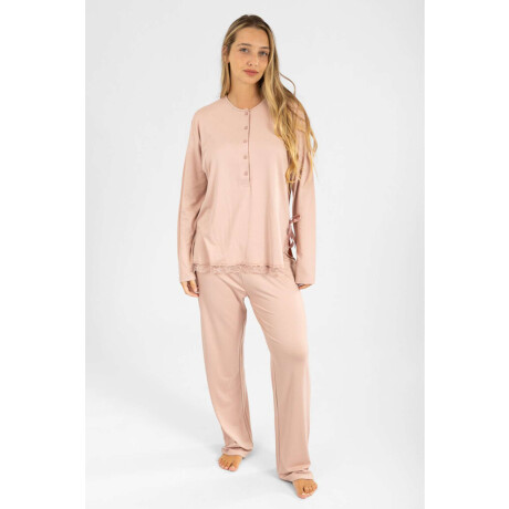 Pijama Peach Muna Liso Rosado