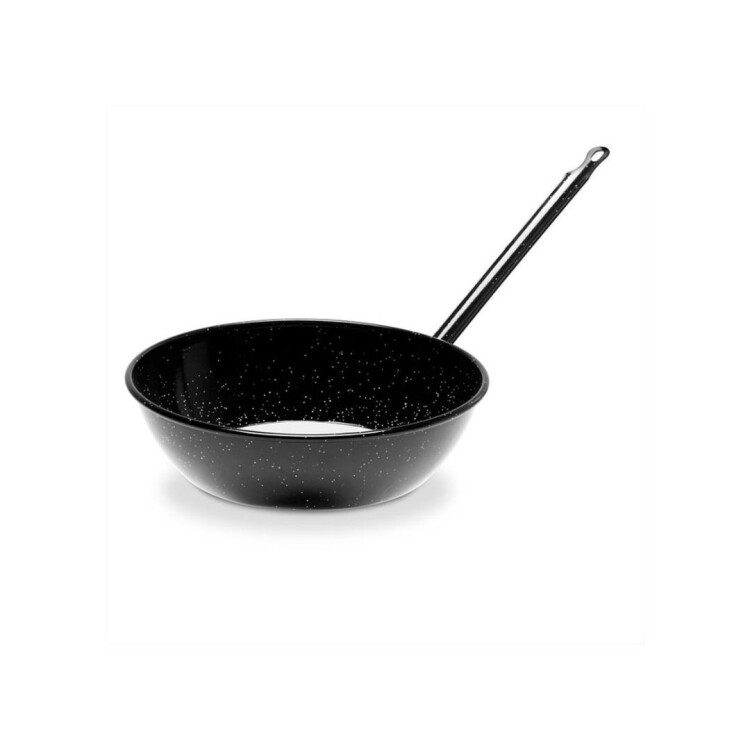 SARTÉN HONDA 24 CM ACERO ESMALTADO "VAELLO" PLATA