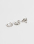Bijou Cuff Con corazón Set De Earcuff - Plateado