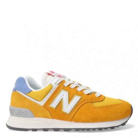 Championes de Mujer New Balance 574 Anaranjado - Amarillo - Blanco