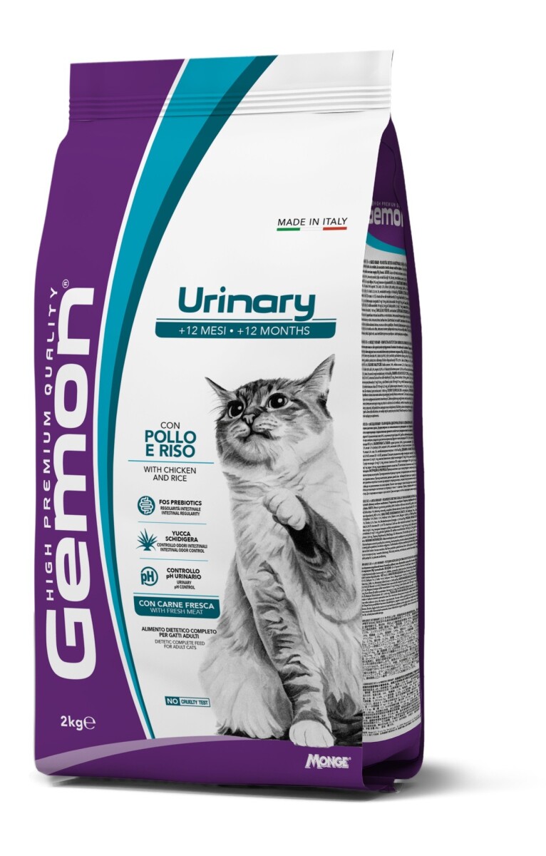 DIETA GEMON URINARY GATO POLLO Y ARROZ 2 KG 