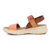 Country Sandalia Dama Casual 1 Tira Y Pulsera C/velcro Coral-mix