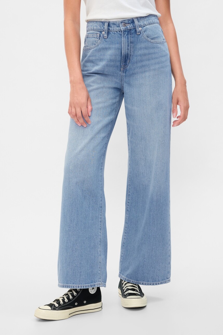 Jean Wide Leg Mujer Light Wash