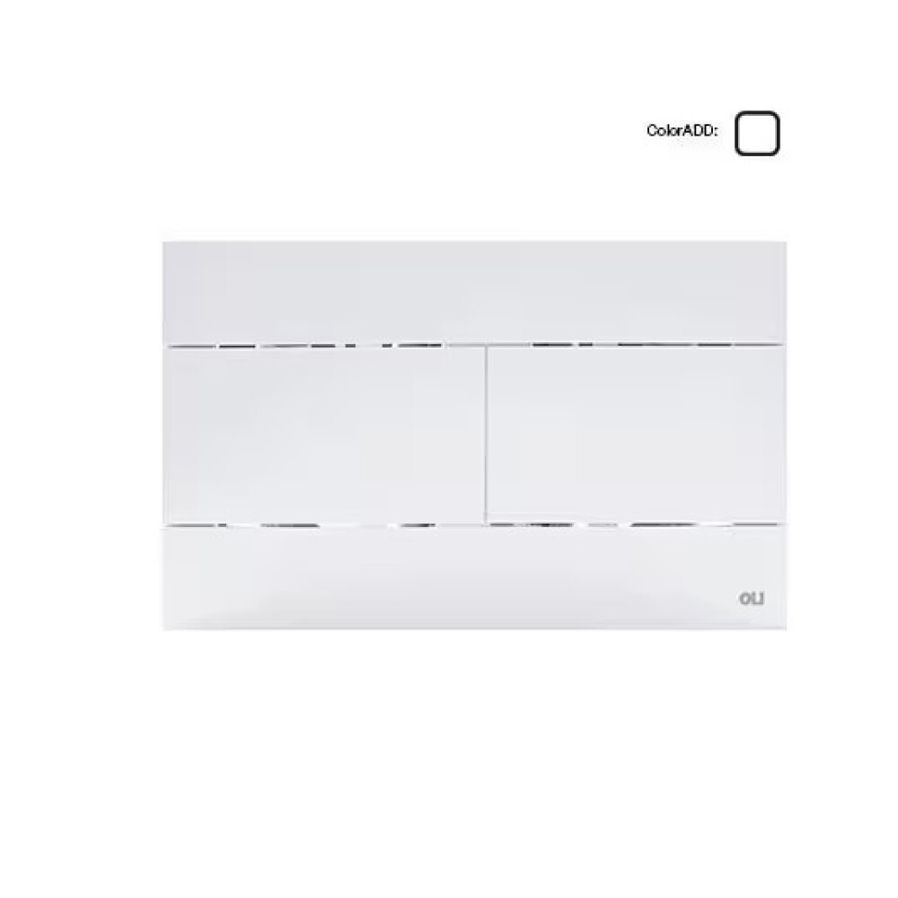 Placa pulsadora Oli Slim blanca para cisterna embutir Placa Pulsadora Oli Slim Blanca Para Cisterna Embutir