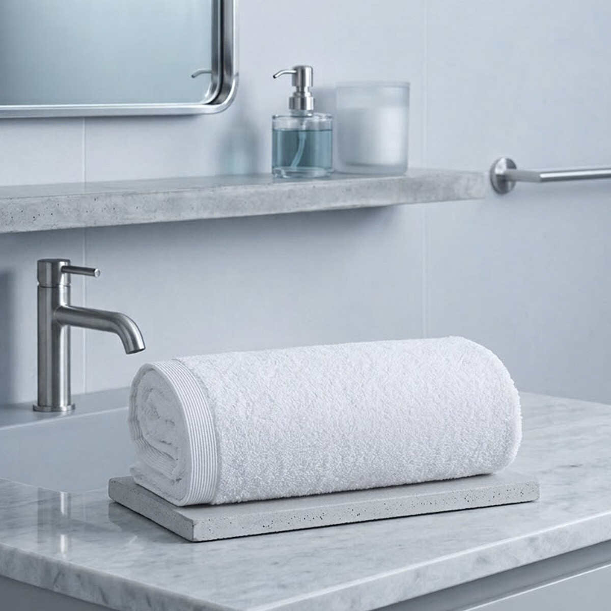 Toalla de Mano Dallas Döhler 50 cm x 70 cm 100% Algodón - Blanco 