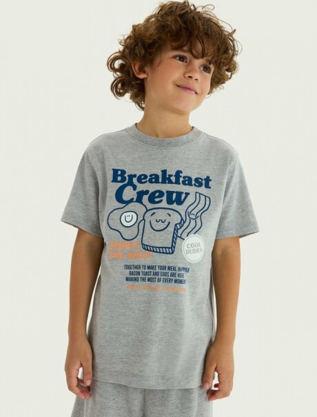 PIJAMA INFANTIL CON ESTAMPA Y BERMUDA PIJAMA MM MASC