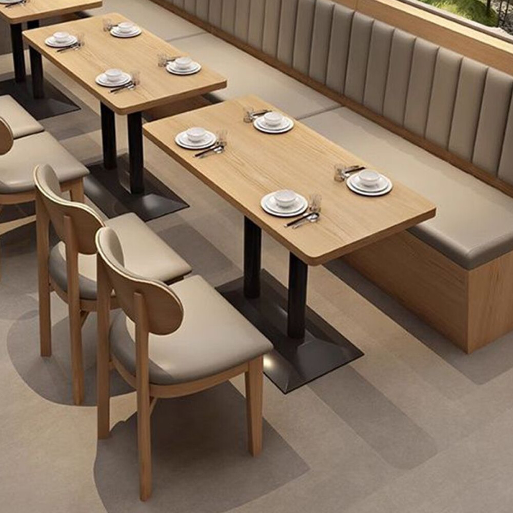 Mesa De Comedor Restó Mdf 120x60x75cm Marrón claro