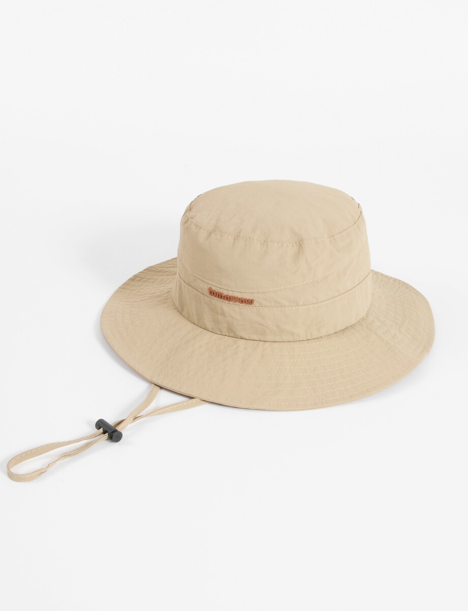 Gorro bucket pescador ajustable - tostado 