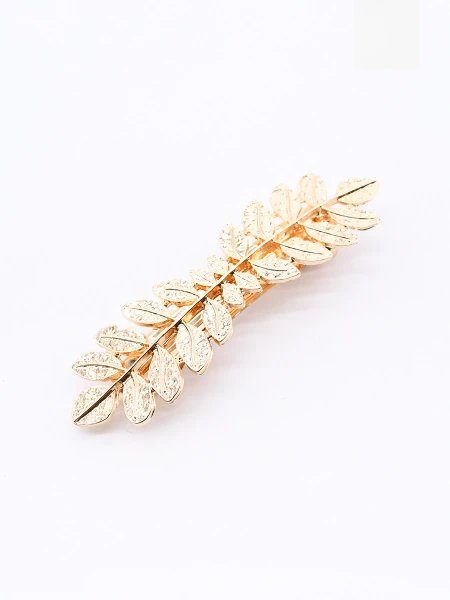 BROCHE HOJAS DORADO