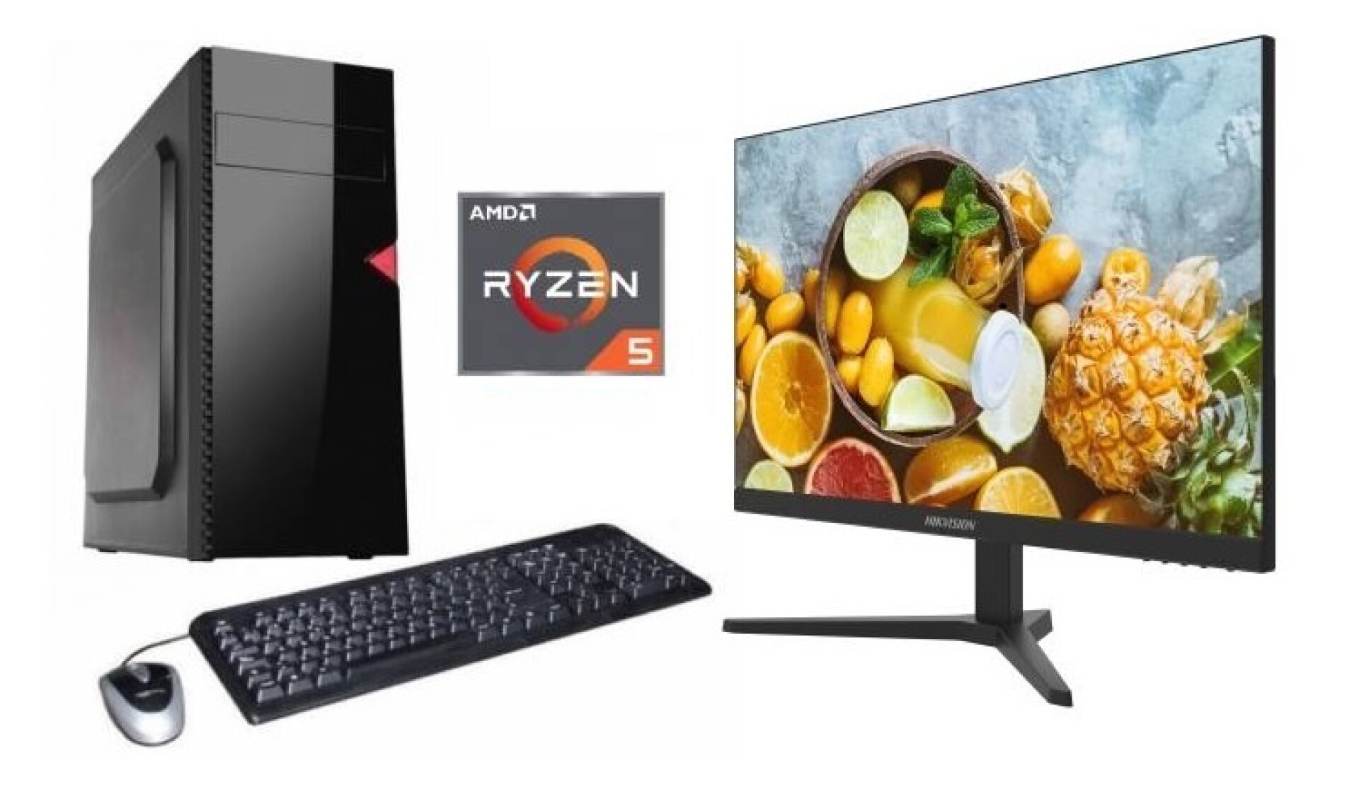 Combo Equipo Amd Ryzen 5 + Monitor 24" Nuevos! 