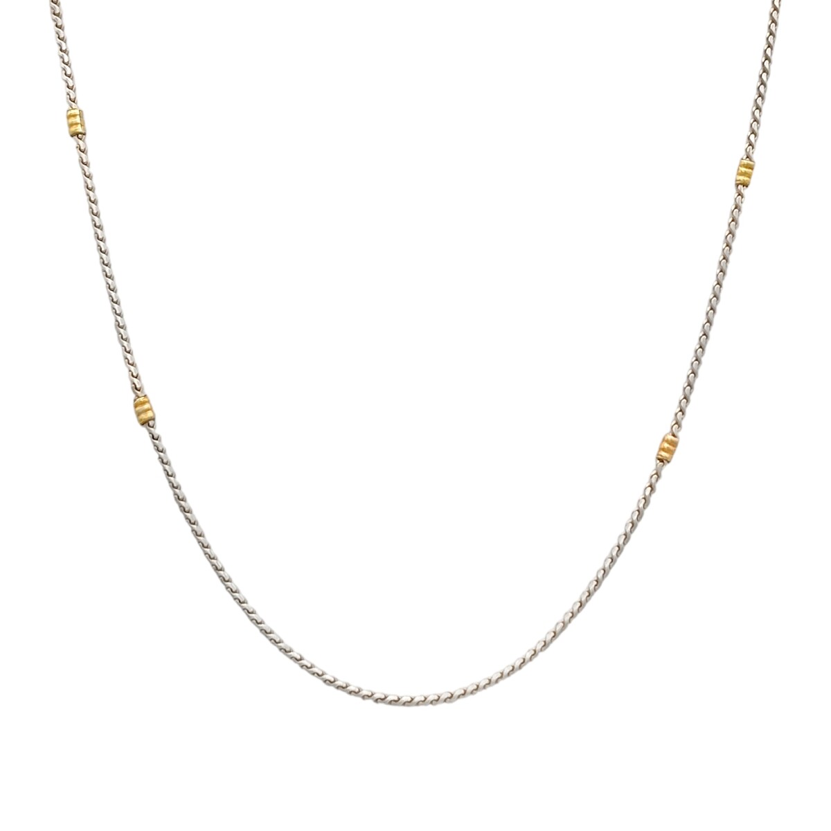 Cadena Grumet-Plata y Oro-CD5021 - sinpiedra 