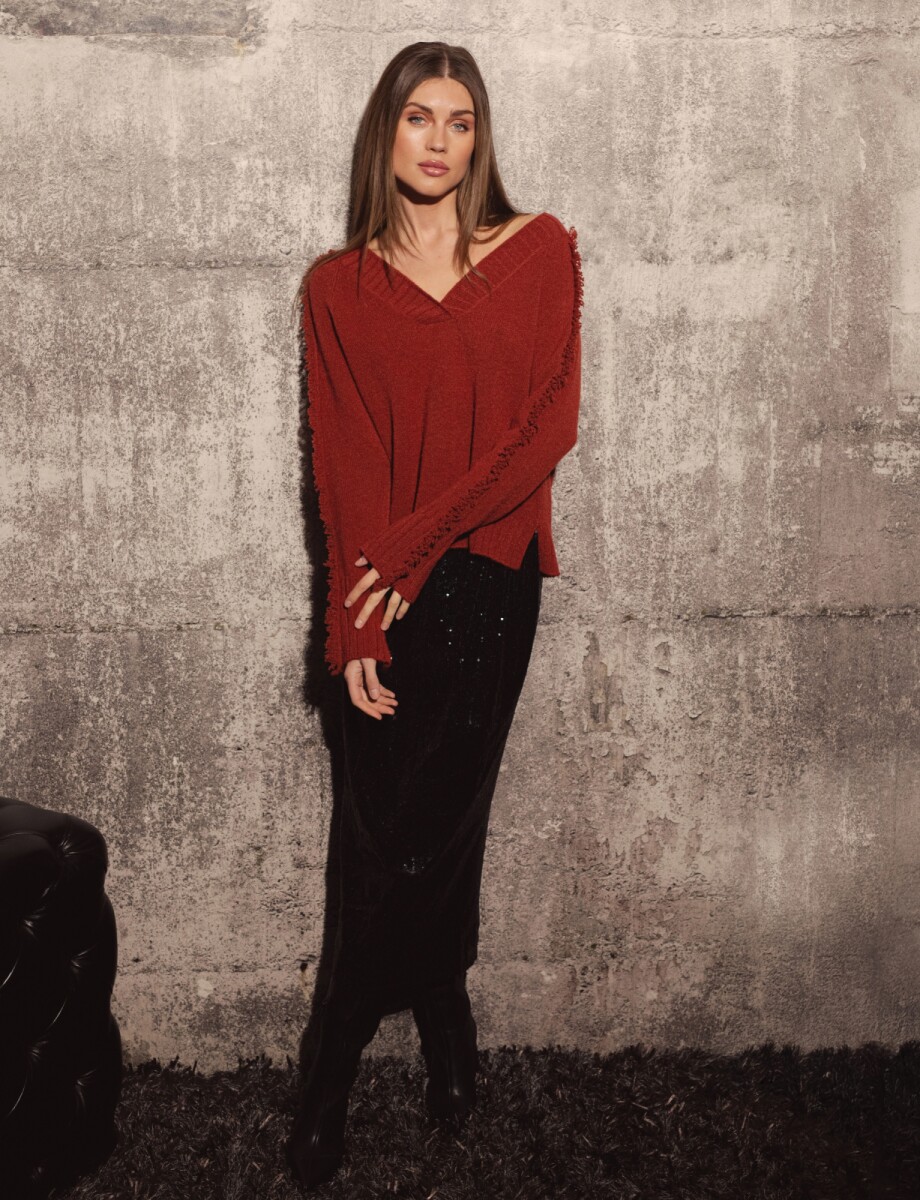 Falda Maxi Lentejuelas - Negro 