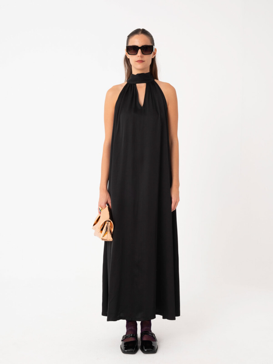 VESTIDO LARGO CUELLO HALTER 