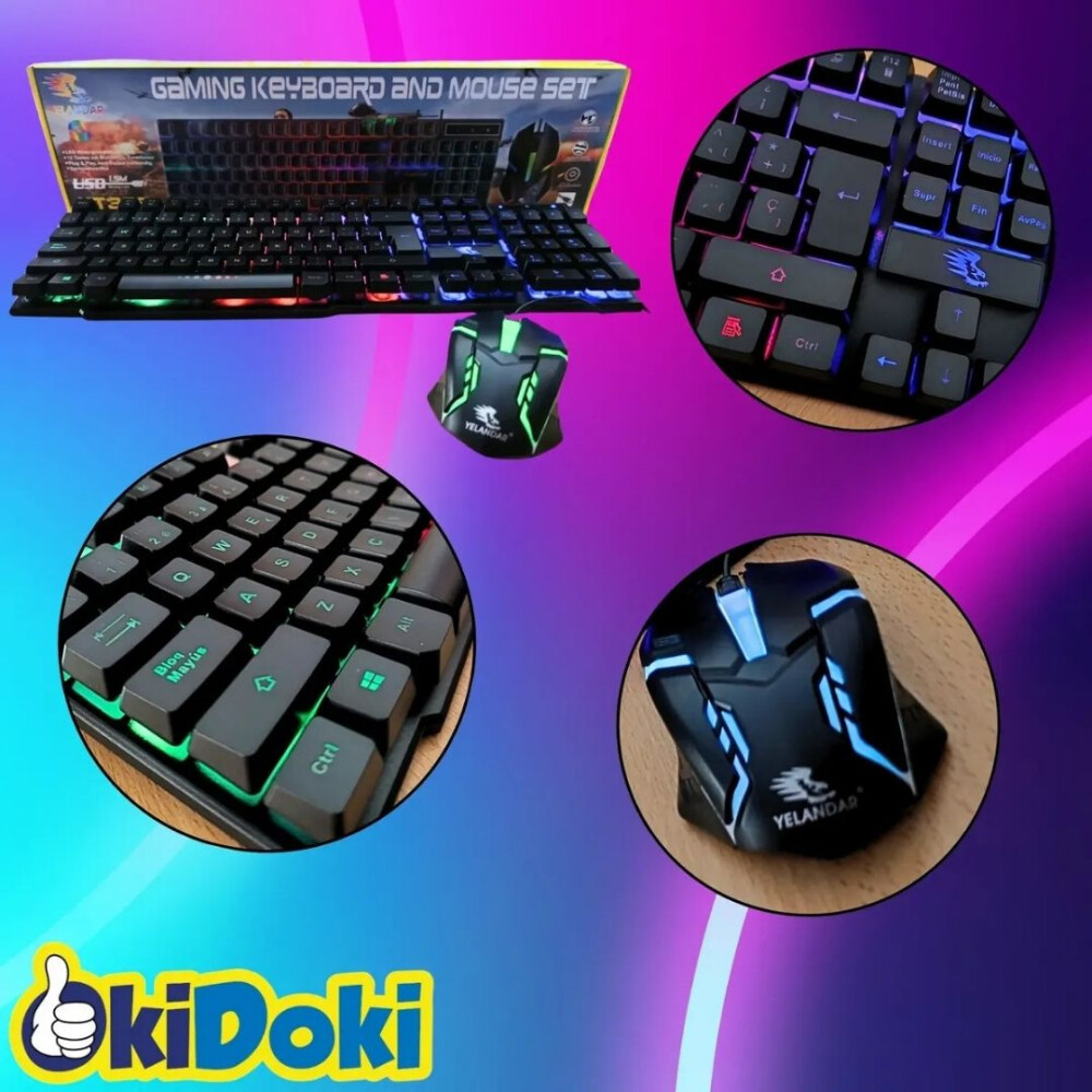 Combo Teclado + Mouse Gamer Con Luz Rgb Combo Teclado + Mouse Gamer Con Luz Rgb