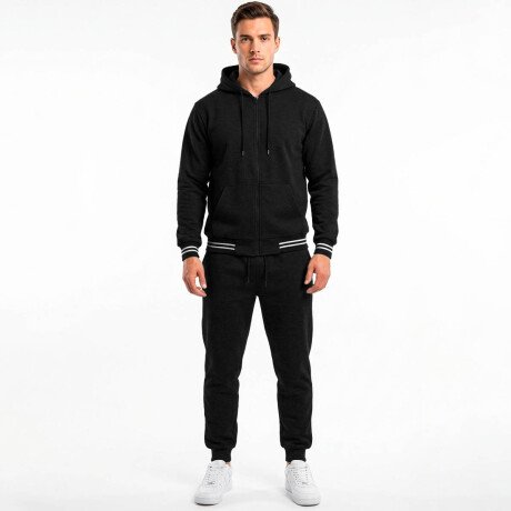 Conjunto Deportivo Uzspace Pantalón Campera Hombre Negro