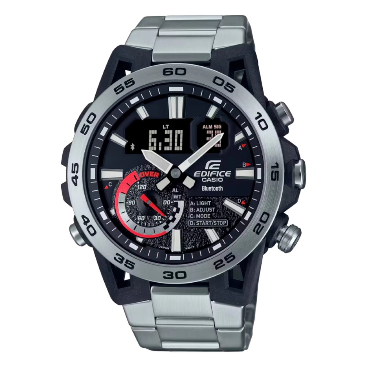 Reloj Casio Edifice Ecb-40d-1adf Para Hombre En Acero Inoxidable Con Bluetooth Y Cronógrafo 