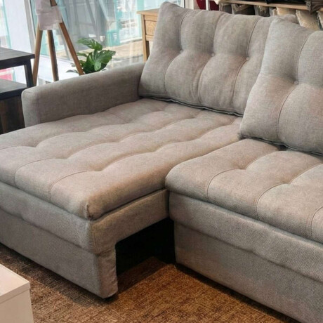 Sillon Cama Nayla 3 Cuerpos Extensible Gris