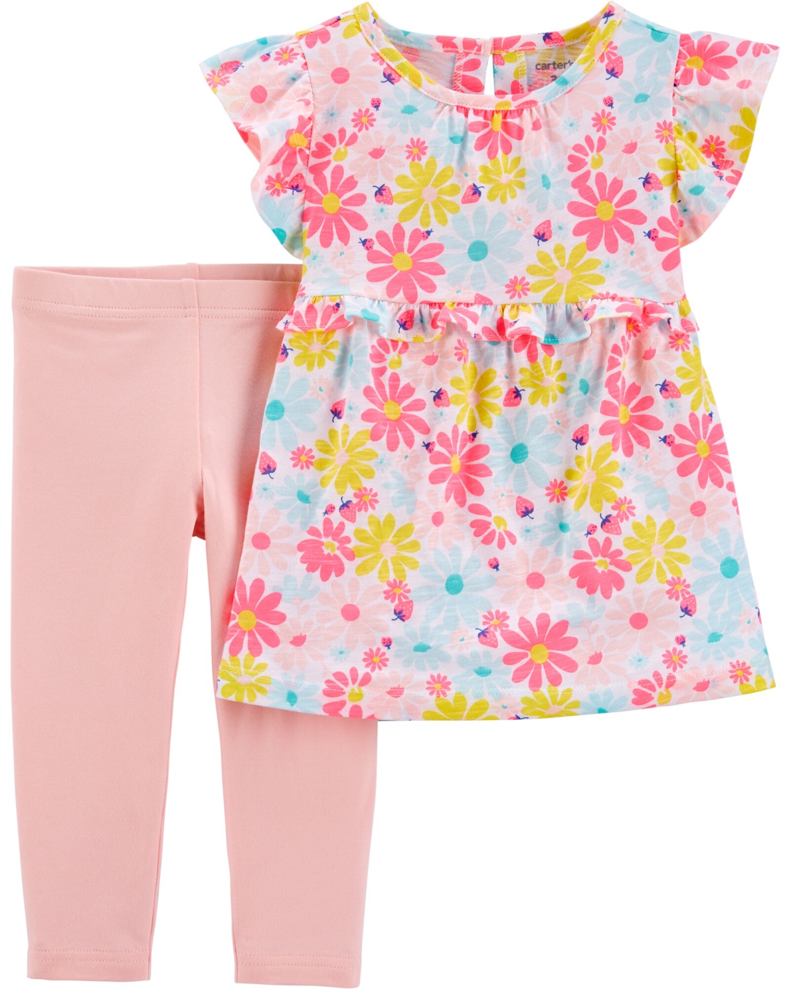 Set dos piezas de algodón, calza y blusa Sin color