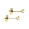 Caravanas abridores de bebe en oro amarillo 18k con circonias. Caravanas abridores de bebe en oro amarillo 18k con circonias.