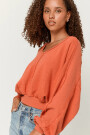 SWEATER PEBBLES SEAMED Naranja