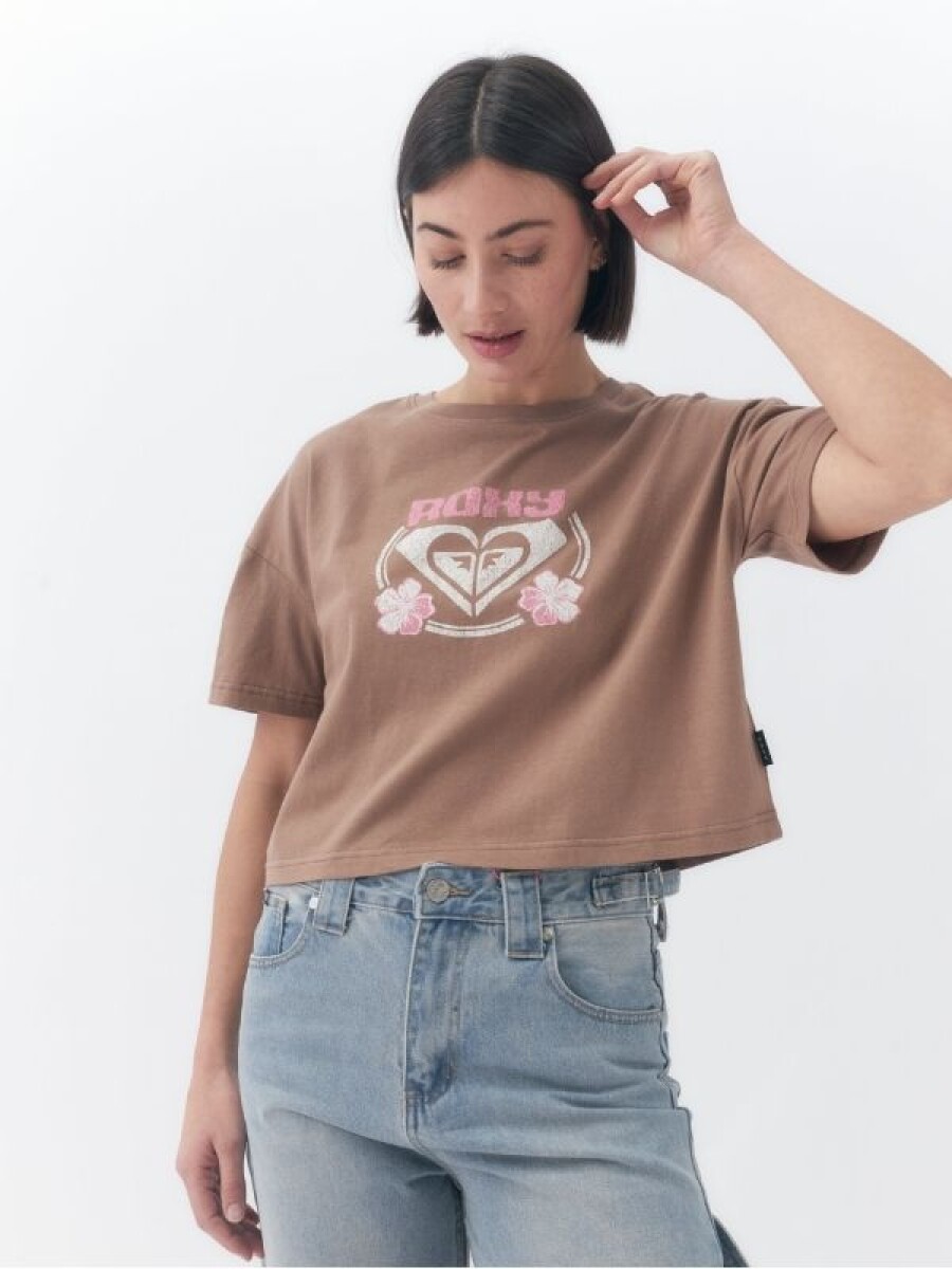 Remera Roxy Algodón - Marron 