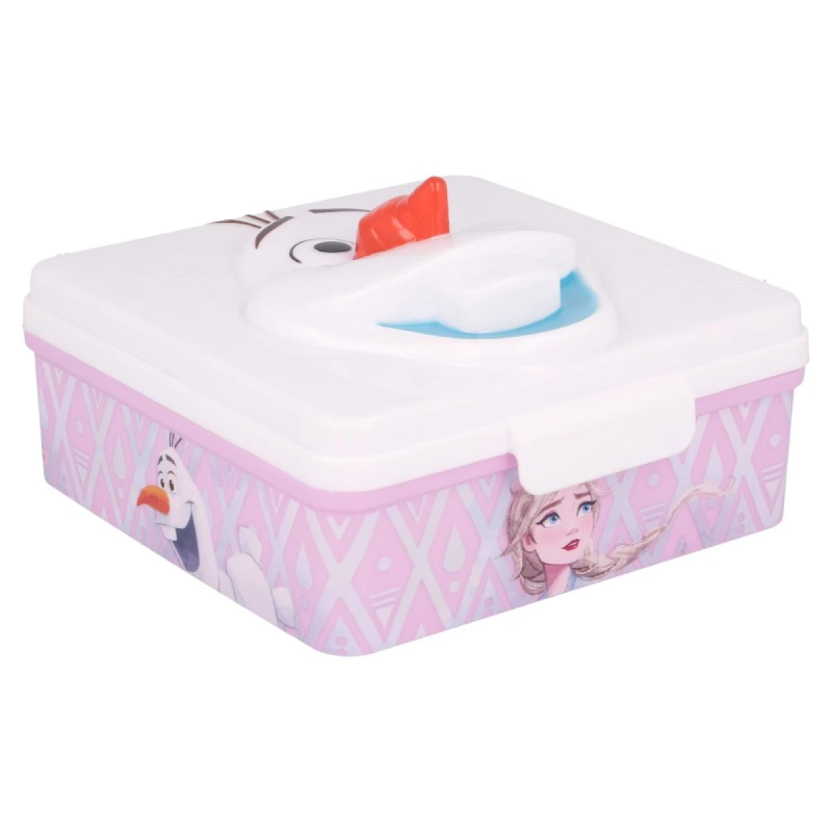 Vianda infantil 3D Frozen 12 x 6 cm - Blanco Lila 