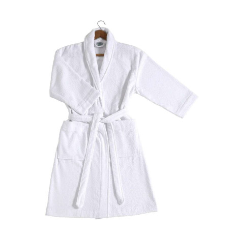 Bata Baño Velour Perola Dohler Algodón Talle M - G Blanco