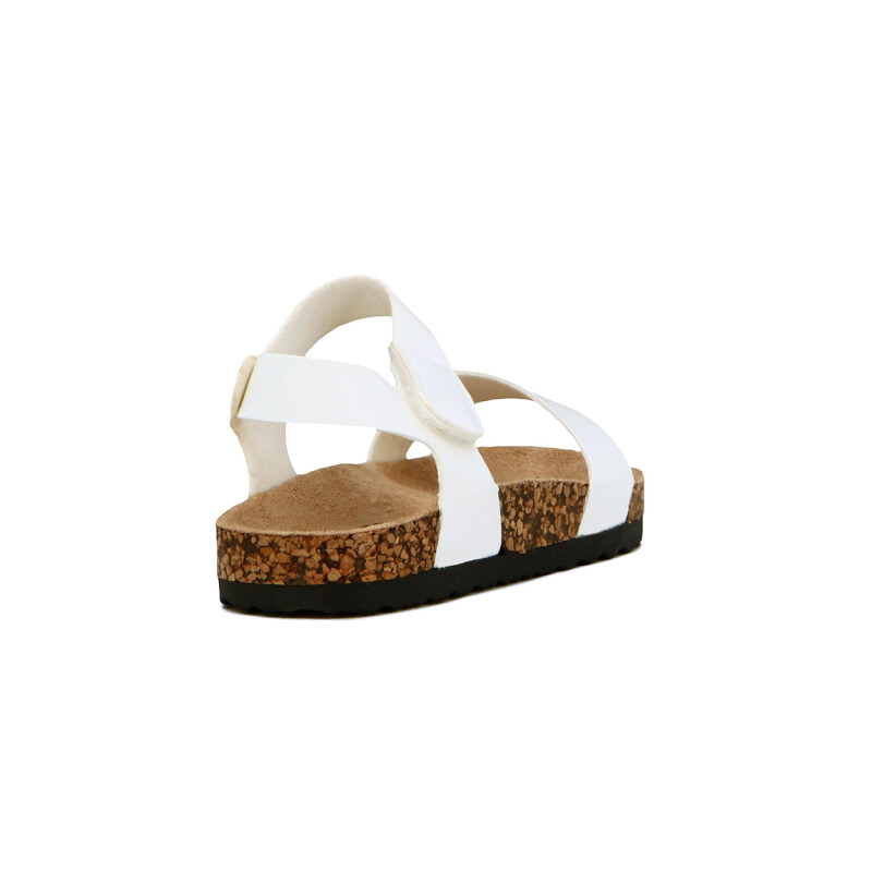 Darkness Sandalia Casual Niña C/tres Tiras C/hebilla Suela Baja / Blanco Blanco