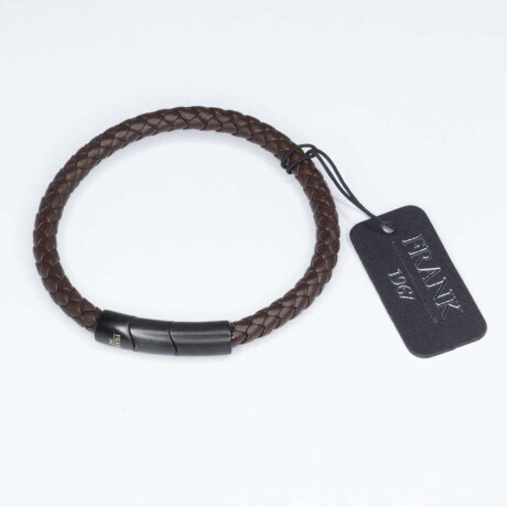 Pulsera de cuero y acero Frank