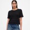 SS LINEN POINTELLE TOP BLACK