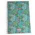 CUADERNO A5 DALI 70 HOJAS TAPA FLORES CELESTE