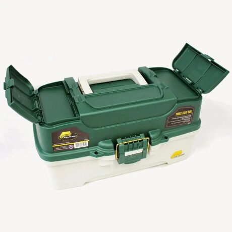 CAJA PESCA PLANO C/ 3 BANDEJAS VERDE 620306 CAJA PESCA PLANO C/ 3 BANDEJAS VERDE 620306