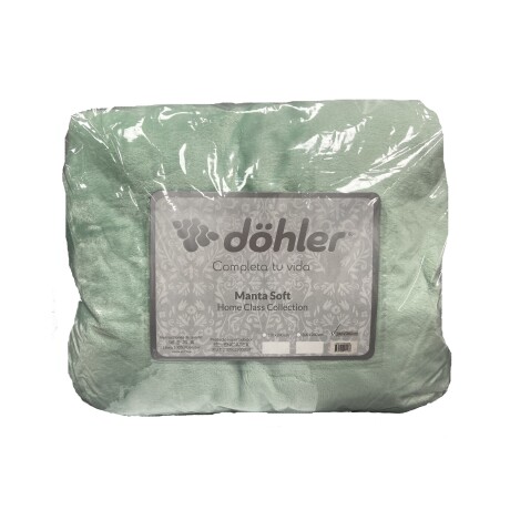 Frazada Soft Home Class Dohler tamaño King en poliéster Verde agua