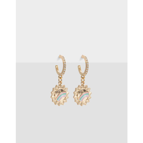 Aros Argollas Arcoíris Dorado