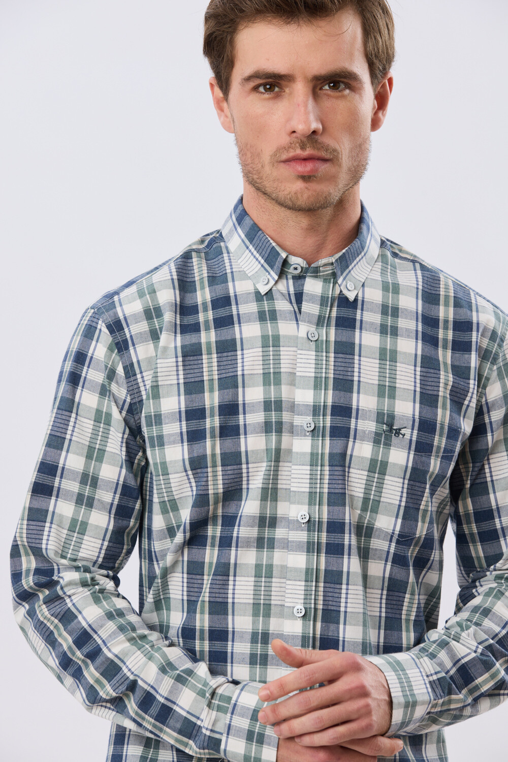 CAMISA CUADROS Azul Oscuro