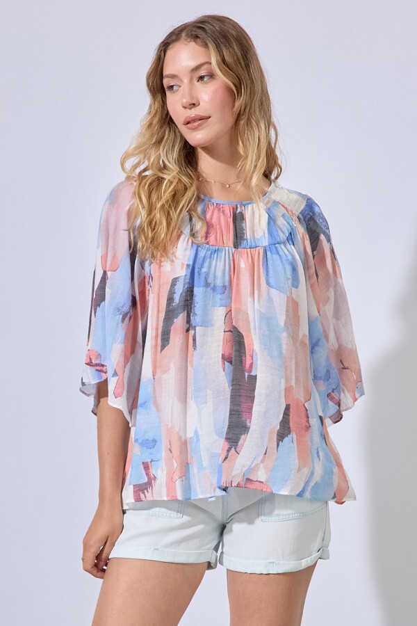 Blusa Print MULTI/AZUL