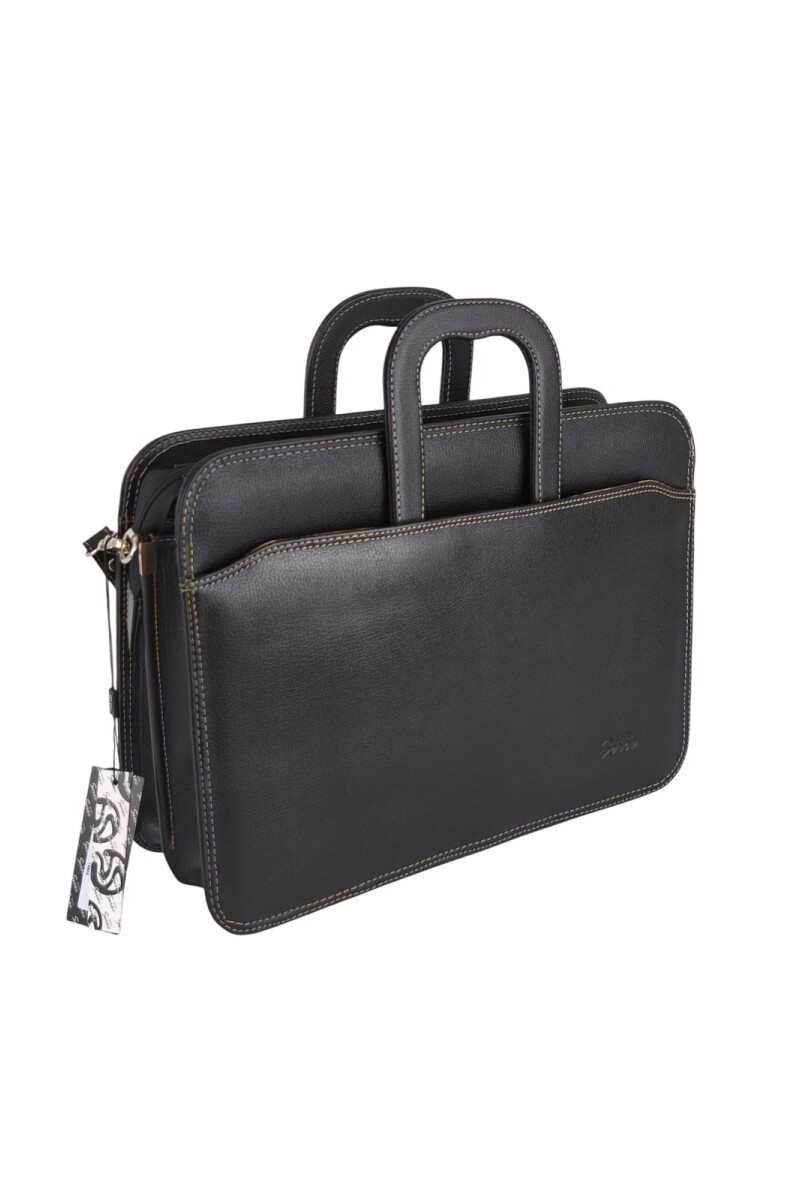 Portafolio de cuero Negro