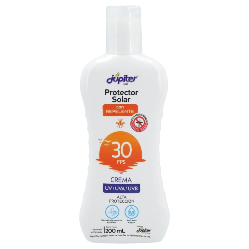 Protector Solar en Crema FPS 30 con Repelente Jupiter 200ml Protector Solar en Crema FPS 30 con Repelente Jupiter 200ml