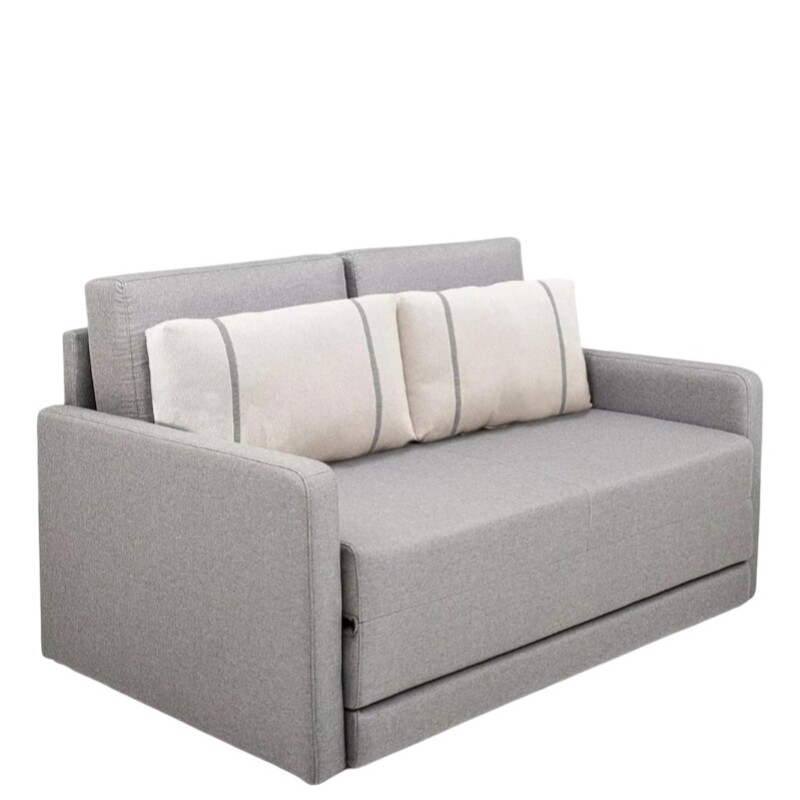 SOFA CAMA 1.76 MTS - PARRILLA EXTENSIBLE - TELA GRIS CLARO - ALMOHADONES PEQUEÑOS EN TELA CLARA SOFA CAMA 1.76 MTS - PARRILLA EXTENSIBLE - TELA GRIS CLARO - ALMOHADONES PEQUEÑOS EN TELA CLARA