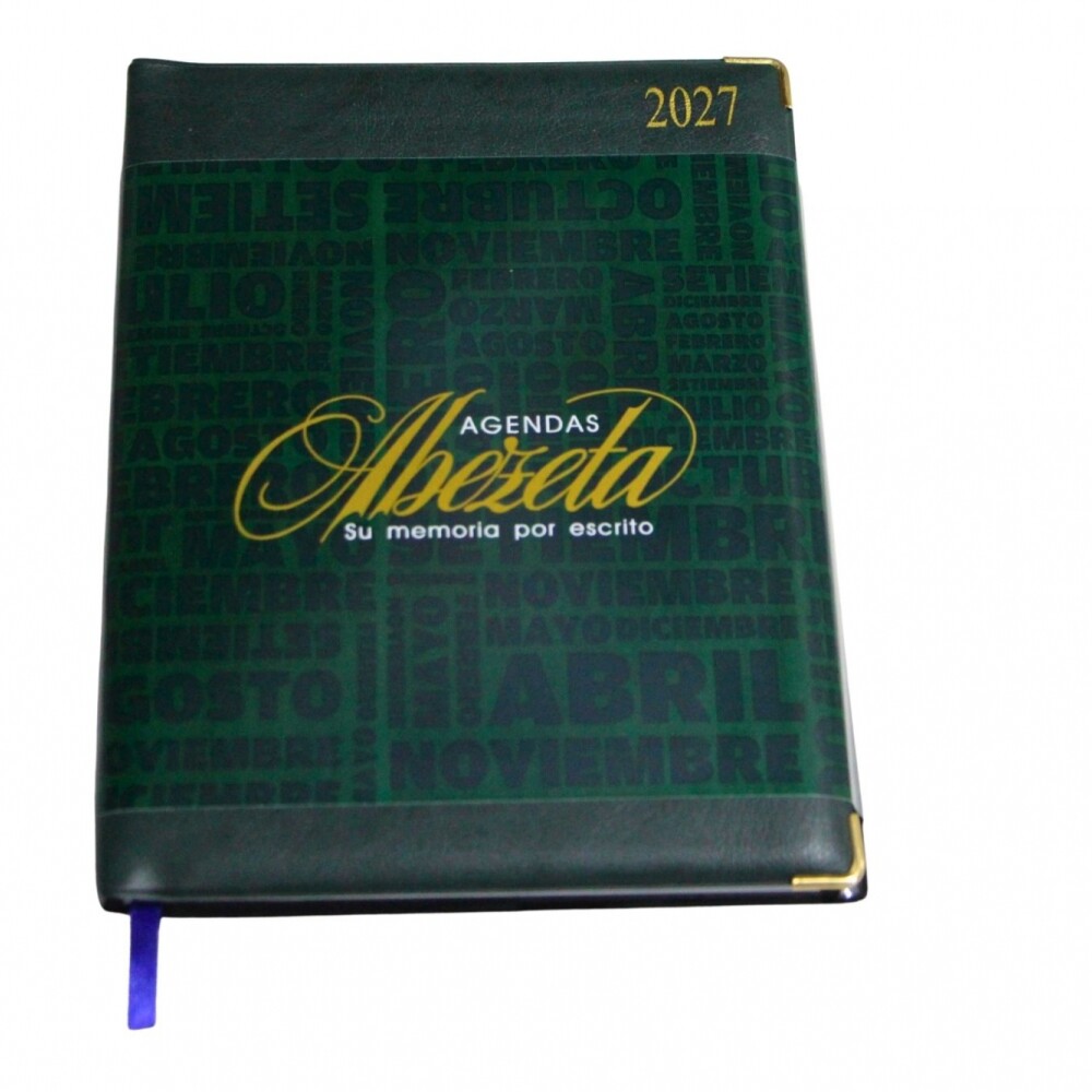AGENDA ABEZETA 202 CLSSICA DEL AÑO TAPA ESPECIAL SEMANA A LA VISTA TAPA VERDE OSCURA