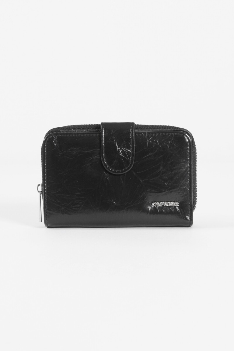Billetera flap texture negro