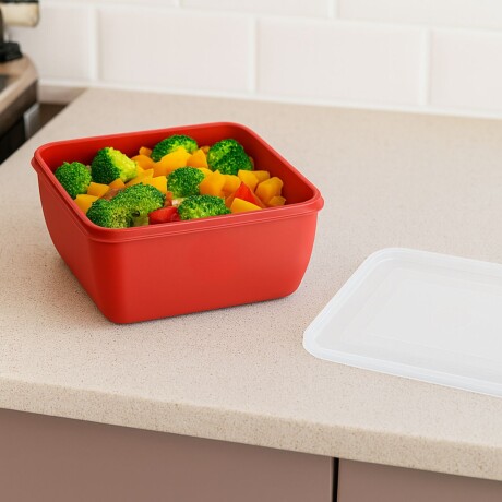Pote multiuso cuadrado 5lts ROJO